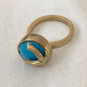 Lulu Frost Ring Turquoise-Colored Cabachon Size 6